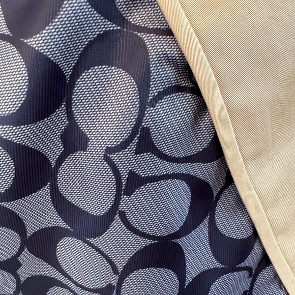 COACH Trench Raincoat Leather Trim w/ Signature Lining (LIKE NEW) - Picture 6 of 9